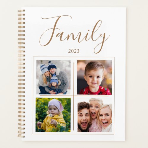 Family Photo 4 Collage Personalized  Planner