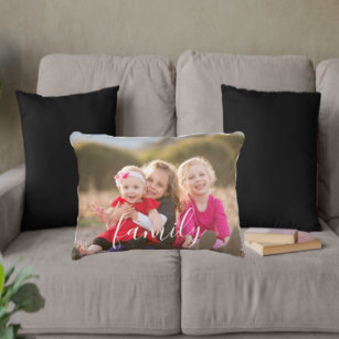 Family Photo Accent Pillow