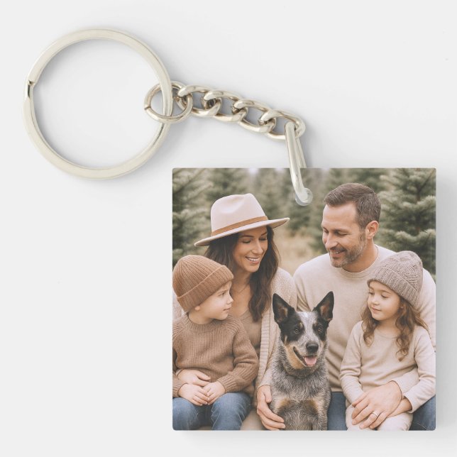 Family Photo Acrylic Keychain (Front)