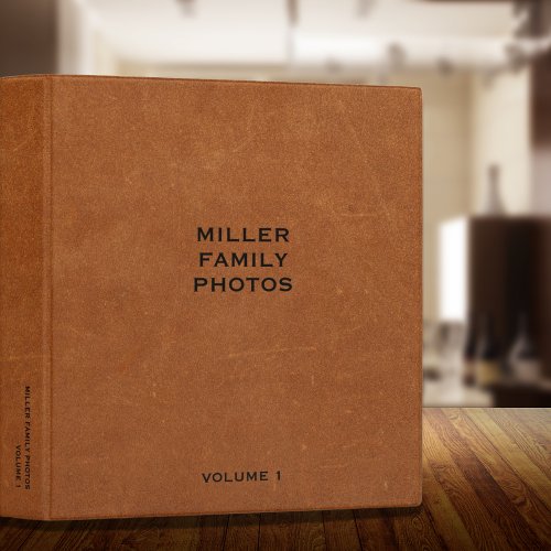 Family Photo Album Binder Minimalistic Typography