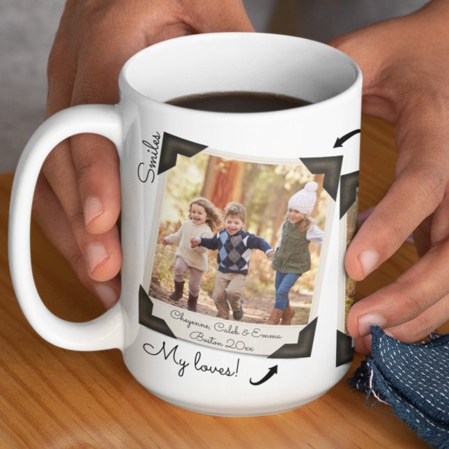 Family Photo Album Collage FULLY Personalized Cute Coffee Mug (Creator Uploaded)