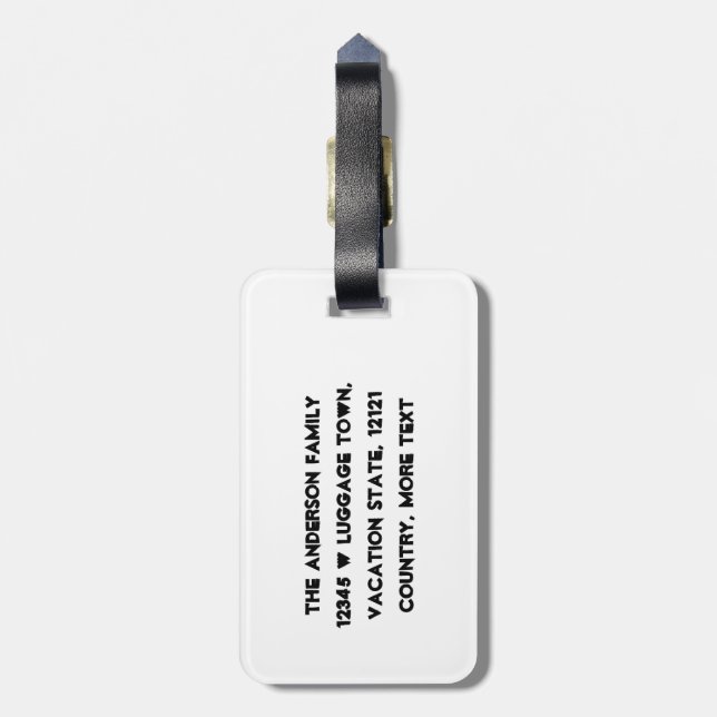 Personalized Luggage Tag Template
