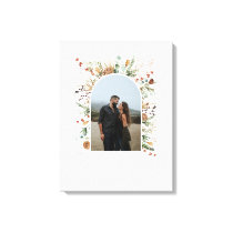 Family photo arch watercolor botanical elegant can canvas print