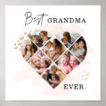 Family Photo Best Grandma Ever Heart Shape 8 Photo Poster<br><div class="desc">❤ BEST GRANDMA GIFTS - A simple, gift for grandma, ❤ GREAT GIFTS FOR ANY OCCASION - They can be great for Mothers Day gifts for grandma, make stellar 50th 55th 60th 70th 80th birthday gifts for grandma, Christmas gifts for grandma, grandma retirement gifts, grandmother anniversary gifts, "Just because, "...</div>