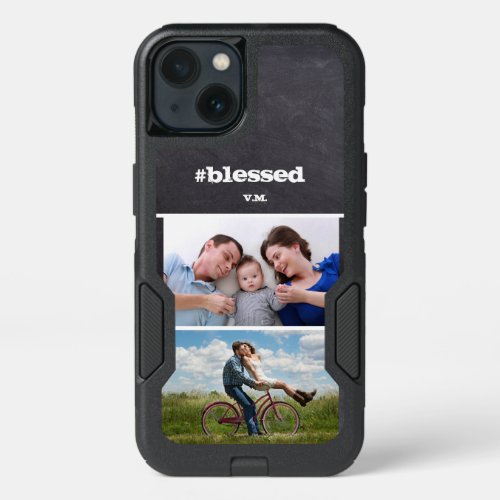 Family Photo blessed  name initials iPhone 13 Case