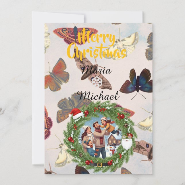 ❄️ Family Photo Brush Invitation ❄️ (Front)