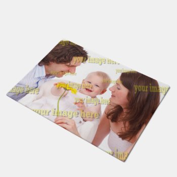 Family Photo Budget Special Cool Doormat by Zazzimsical at Zazzle