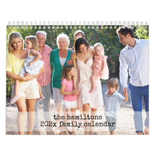 Family Photo Calendar 13 Pictures  Custom Title