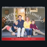 Family Photo Calendar 2025 Merry Christmas<br><div class="desc">Celebrate every month with your favorite memories! Our 2025 Family Photo Calendar adds a personal touch to your home or makes the perfect Christmas gift. Add your photos and share love all year long. A heartfelt way to say Merry Christmas and cherish family moments!</div>