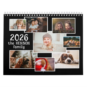 Family Photo Calendar 2026 with 12 Monthly Photos
