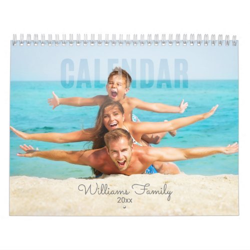 Family Photo Calendar Editable Calendar