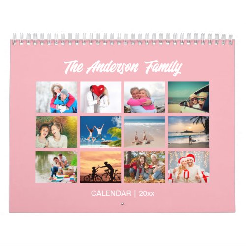 Family Photo Calendar Editable Powder Calendar