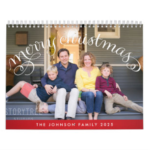 Family Photo Calendar Merry Christmas 2025