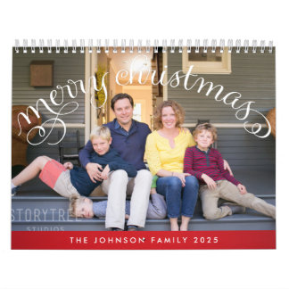 Family Photo Calendar Merry Christmas 2025