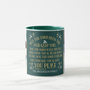 Family Photo Christmas Blessing Numbers 6:24-26 Mug