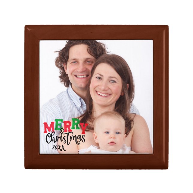 Family Photo Christmas Box - Personalized Gift (Front)