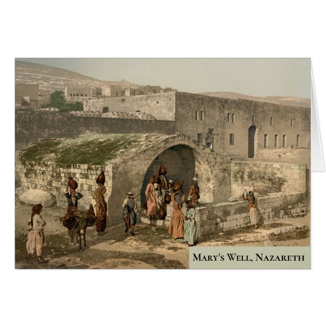 Family Photo Christmas Card Holy Land Theme (Front Horizontal)