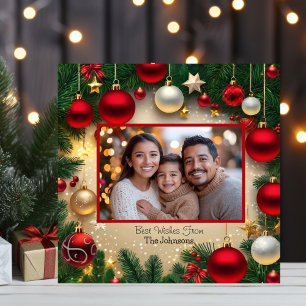 Family Photo Christmas  Ceramic Tile