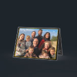 Family Photo Christmas Gold & Chalkboard Elements Holiday Card<br><div class="desc">Family Photo Christmas Gold & Chalkboard Elements Folding Greeting Card One large Photo on front and 4 small photos on back with your Christmas letter inside.</div>