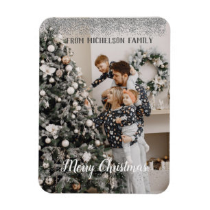 Family Photo Christmas Holiday family Magnet