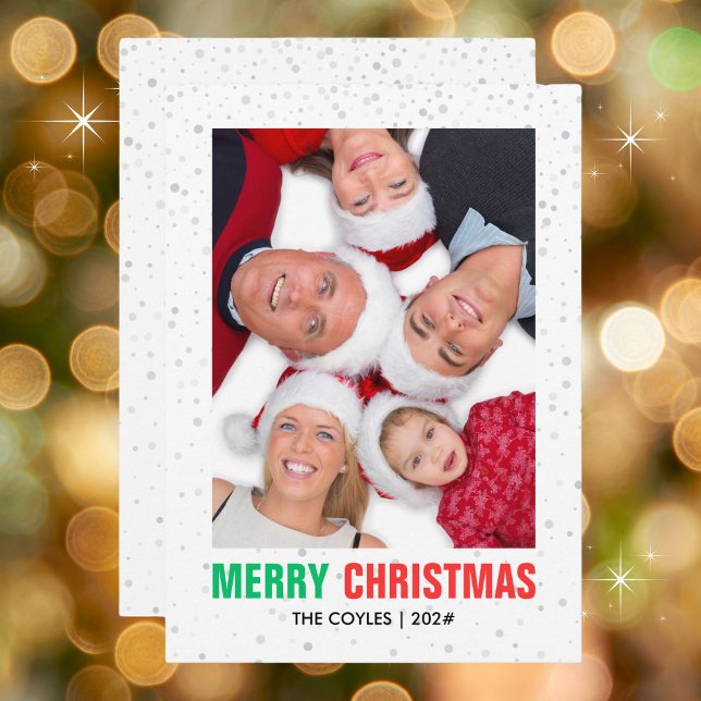 Family Photo Christmas | Modern Elegant Chic Holiday Card (Instant downloads for your convenience. Also available in multiple amounts or sizes. )