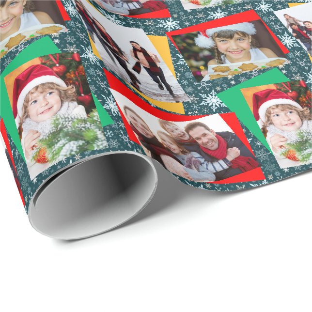 Family Photo Christmas Paper Snowflake Template (Roll Corner)
