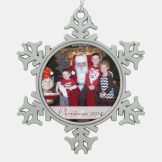 Family Photo Christmas Snowflake Ornament