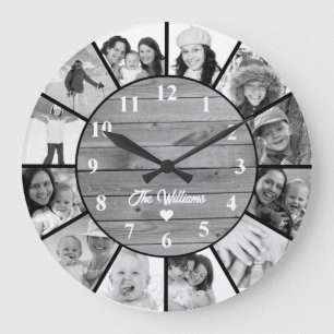 Family Photo Clock Personalized Gift for her / him