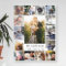Family Photo Collage 15 Pictures + Name Gray White