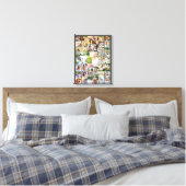 Family Photo Collage 31 Picture Dark Grey Canvas Print (Insitu(Bedroom))