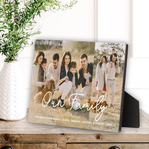 Family Photo Collage 3 Photo Script Typography