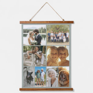 Family Photo Collage 8 Images Custom Hanging Tapestry