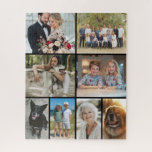 Family Photo Collage 8 Images Custom Jigsaw Puzzle<br><div class="desc">Turn cherished memories into a fun and meaningful activity with this Family Photo Collage custom jigsaw puzzle. Designed to feature up to 8 of your favorite photos, this puzzle creates a beautiful collage that brings joy with every piece. Perfect as a heartfelt gift for birthdays, holidays, anniversaries, or family reunions,...</div>