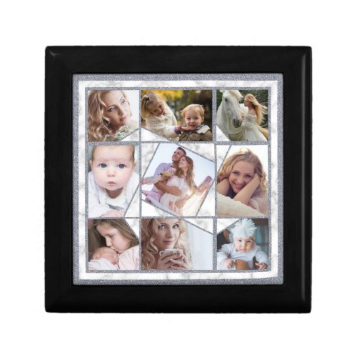 Family Photo Collage 9 Instagram Pictures  Marble Gift Box