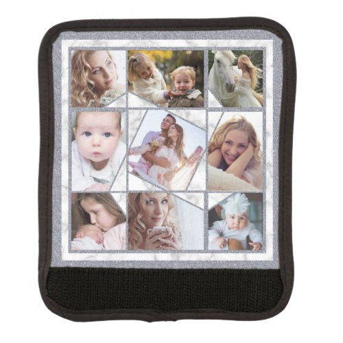 Family Photo Collage 9 Instagram Pictures  Marble Luggage Handle Wrap