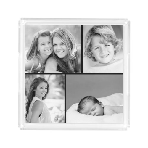 Family Photo Collage Acrylic Tray