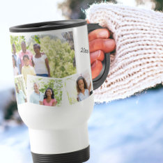 Family Photo Collage - Add 5 Photos & Custom Text Travel Mug at Zazzle