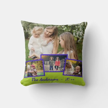 Family Photo Collage Amazing Fab Throw Pillow by Zazzimsical at Zazzle