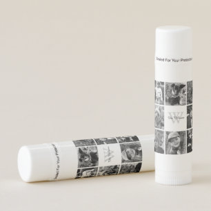 Family Photo Collage and Monogram Lip Balm