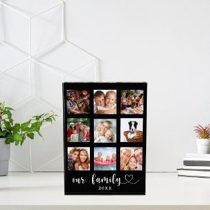 Family photo collage black 