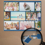 Family Photo Collage Blue Masonry Grid Custom Jigsaw Puzzle<br><div class="desc">Create your own custom photo puzzle. This photo collage has a classic blue, masonry grid layout which you can customize with your own photos. The photo template is set up ready for you to display 9 of your favorite family pictures which will automatically display in the masonry style. The design...</div>