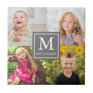 Family Photo Collage Ceramic Tile