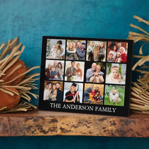 Family Photo Collage _ Choose Your Color Plaque