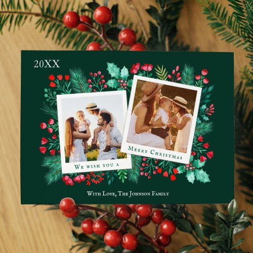 Family Photo Collage Christmas Holiday Card
