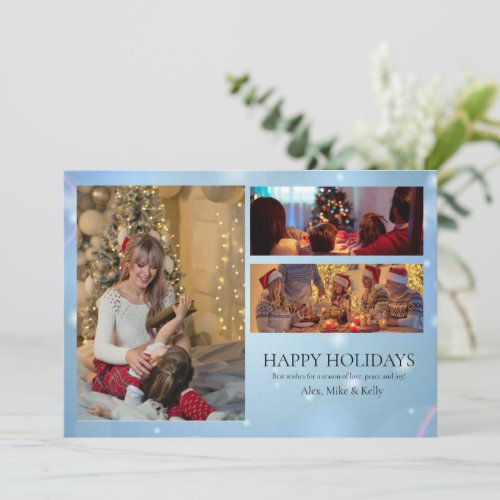  Family Photo Collage Christmas Holiday Postcard