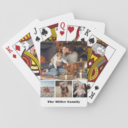 Family Photo Collage Classic Playing Cards