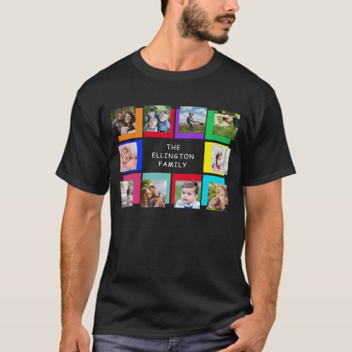 Family Photo Collage Colorful  T_Shirt