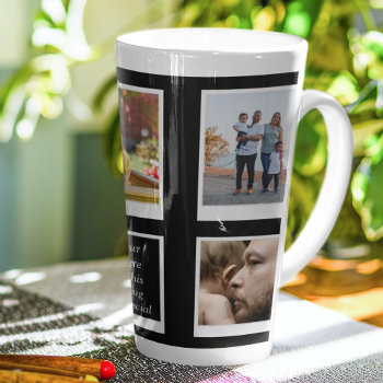 Family Photo Collage Create Your Own Latte Mug by thecelebrationstore at Zazzle