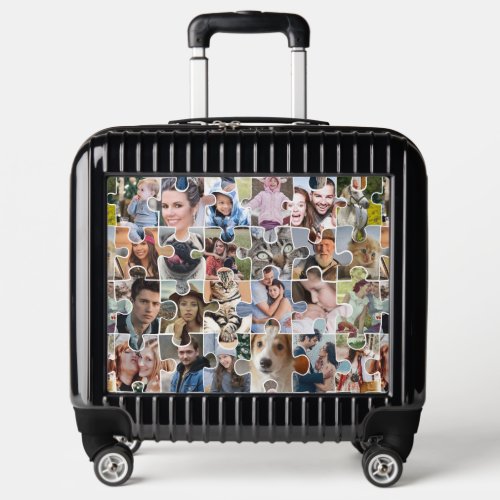 Family Photo Collage Custom 24 Pic Puzzle Shape Luggage