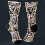 Family Photo Collage Custom 24 Pic Puzzle Shape Socks<br><div class="desc">These beautiful, personalized jigsaw puzzle socks include up to 24 of your custom photos cut into interlocking puzzle pieces! This intricate, unique design is perfect for displaying your favorite family photos. The hand-made puzzle pattern seamlessly tiles your photographs across the socks. HOW TO PERSONALIZE: Just use the easy templates to...</div>